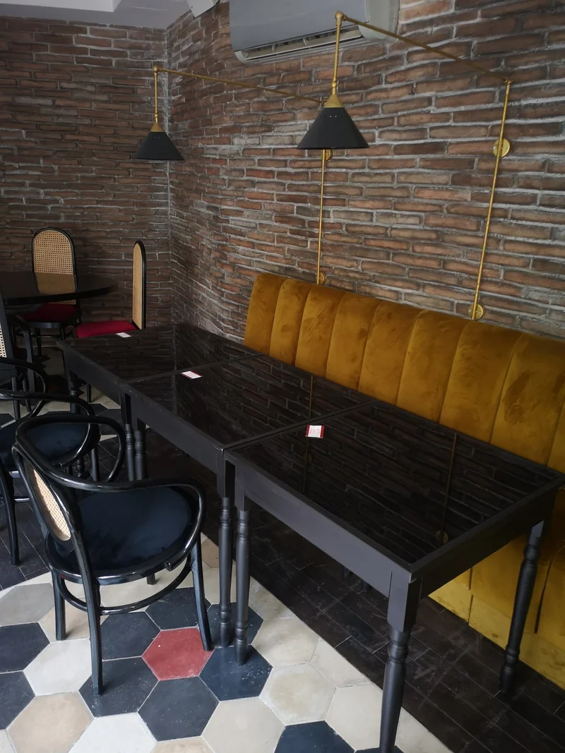 Sedute imbottite in un ristorante
