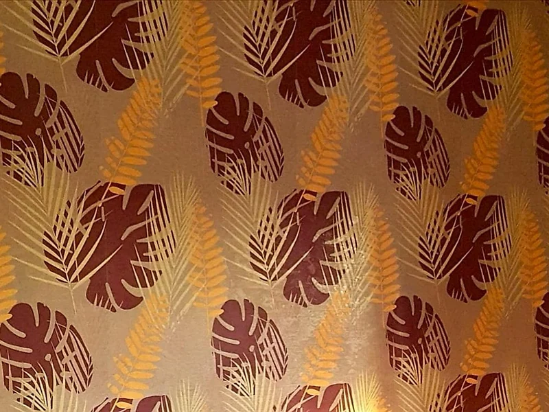 Tessuto decorativo con disegno botanico