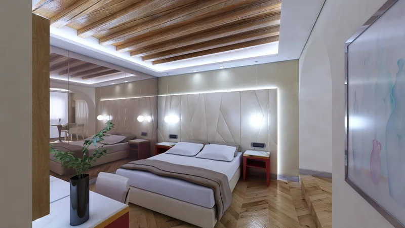 Suite luminosa con grande testiera